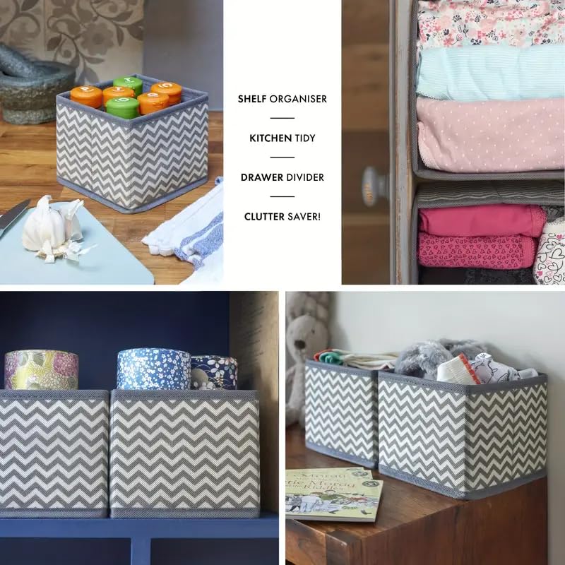 Flyngo Foldable Drawer Organizer For Clothes, Wardrobe, Undergarment Organiser Cloth Storage Box For Socks, Bra, Tie, And Scarfs